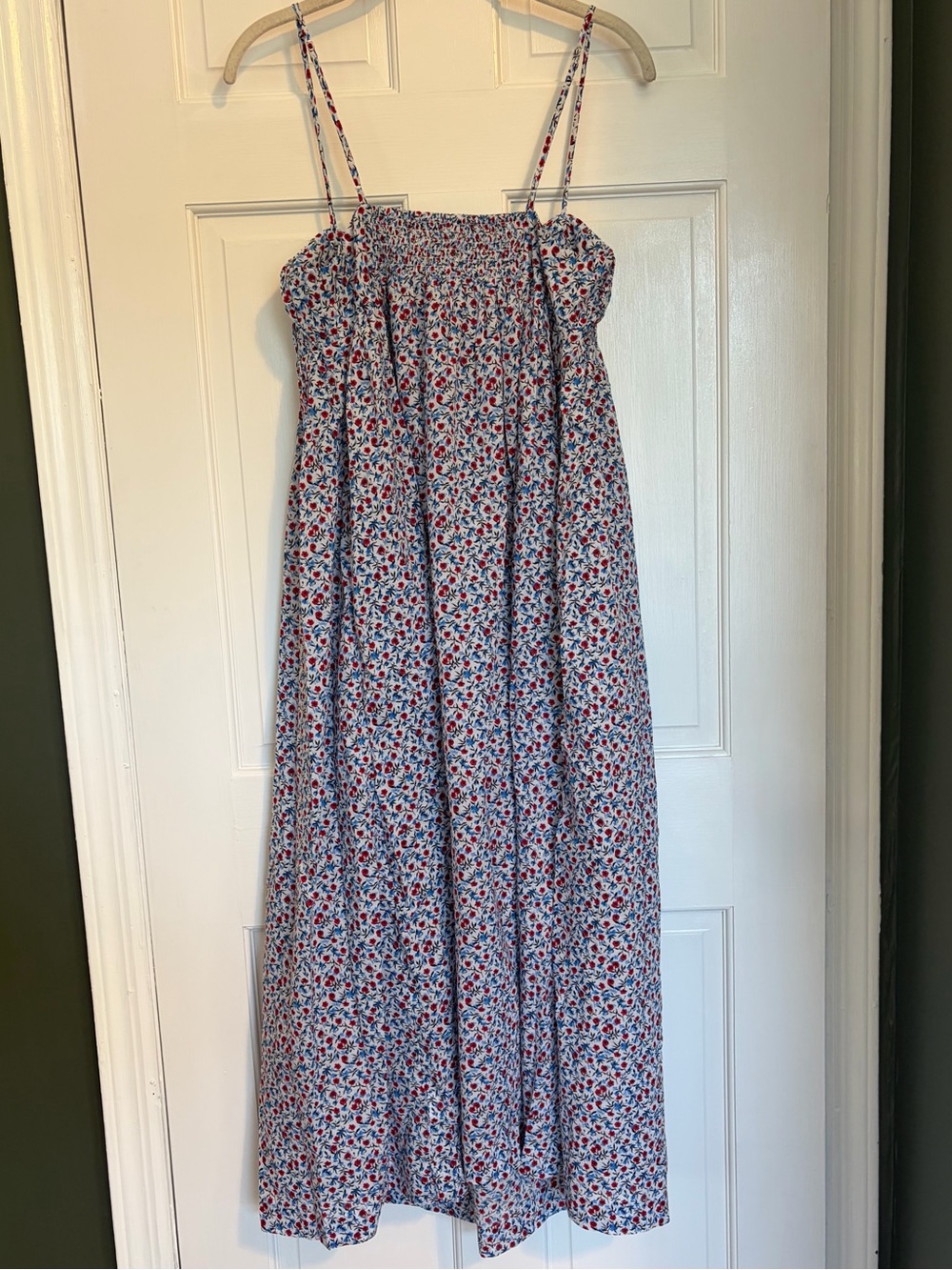NWT J. Crew Cotton Voile Empire Waist Midi Dress in Poppy Print - Picture 7 of 11